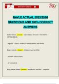 NAVLE ACTUAL 2025&sol;2026 QUESTIONS AND 100&percnt; CORRECT ANSWERS