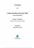 Test Bank &mdash; College Reading and Study Skills&comma; 14th Edition &mdash; Kathleen T&period; McWhorter &lpar;ISBN 9780134996295&rpar;