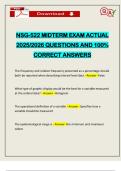 NSG-522 MIDTERM EXAM ACTUAL 2025&sol;2026 QUESTIONS AND 100&percnt; CORRECT ANSWERS