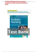 Test Bank Pediatric Nursing&colon; Critical Components of Nursing Care 3rd Edition Rudd