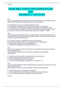 NURS 406 LATEST UPLOADED EXAM  2025  GRADED A&plus; SUCCESS