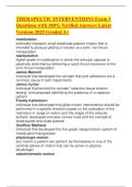 THERAPEUTIC INTERVENTIONS Exam 3 Questions with 100&percnt; Verified Answers Latest Versions 2025 Graded A&plus;