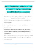 OST247&colon; Procedural Coding - 3-2-1 Code It&colon; Chapter 17 End of Chapter Review Exam 2026 Questions and Answers