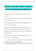 OST-247 - Procedure Coding - Chapters 4 & 5 Exam 2026 Questions and Answers