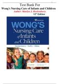Test Bank for Wong's Nursing Care of Infants and Children 12th Edition By Marilyn J&period; Hockenberry&comma;Duff & Gibbs&period; Latest 2025