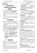Zoology 1st chapter "living world"