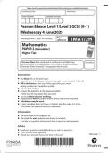 2025 Pearson Edexcel Level 1&sol;Level 2 GCSE 1MA1&sol;2H Mathematics PAPER 2 &lpar;Calculator&rpar; Higher Tier