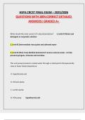 HSPA CRCST FINAL EXAM &ndash; 2025&sol;2026 QUESTIONS WITH 100&percnt; CORRECT DETAILED ANSWERS&vert; GRADED A&plus; 