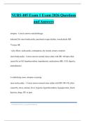 NURS 405 Exam 1 Exam 2026 Questions and Answers