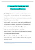 UL nursing 204 final Exam 2026 Questions and Answers