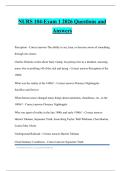 NURS 104-Exam 1 2026 Questions and Answers
