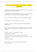 CPE EXAM QUESTIONS WITH 100&percnt; CORRECT ANSWERS