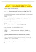 CPE KEY WORD TRANSFORMATIONS TEST UPDATE QUESTIONS WITH CORRECT ANSWERS