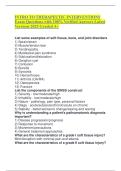 INTRO TO THERAPEUTIC INTERVENTIONS Exam Questions with 100&percnt; Verified Answers Latest Versions 2025 Graded A&plus;