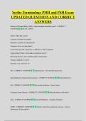 Scribe Terminology PMH and PSH Exam  UPDATED QUESTIONS AND CORRECT  ANSWERS