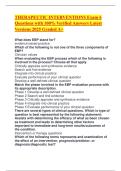 THERAPEUTIC INTERVENTIONS Exam 6 Questions with 100&percnt; Verified Answers Latest Versions 2025 Graded A&plus;