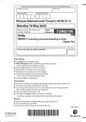 2025 Pearson Edexcel Level 1&sol;Level 2 GCSE 1UR0&sol;1H Urdu PAPER 1&colon; Listening and understanding in Urdu Higher Tier