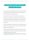 Gizmo Force and Fan Carts Exam 2026 Questions and Answers