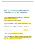 CEM 141 MSU EXAM 1 QUESTIONS AND ANSWERS LATEST 2025-2026 UPDATE