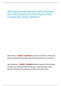 IICRC Water Damage Restoration &lpar;WRT&rpar; Certification  Exam With Questions and Correct Answers Graded  A&plus;&vert;Latest 2025-2026&vert;Just Released&excl;&excl;&excl; 