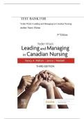 TEST BANK - YODER-WISE'S LEADING AND MANAGING IN CANADIAN NURSING&comma; 3RD EDITION &lpar;WADDELL&comma; 2024&rpar;&comma; CHAPTER 1-32 &vert; ALL CHAPTERS