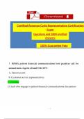Certified Revenue Cycle Representative Certification Exam Questions and 100&percnt; Verified Answers  100&percnt; Guarantee Pass