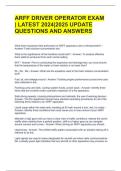 ARFF DRIVER OPERATOR EXAM &vert; LATEST 2024&vert;2025 UPDATE QUESTIONS AND ANSWERS 