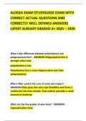 AUXSEA EXAM STUDYGUIDE EXAM WITH CORRECT ACTUAL QUESTIONS AND CORRECTLY WELL DEFINED ANSWERS LATEST ALREADY GRADED A&plus; 2025 &ndash; 2026