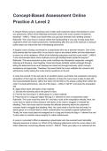 Concept-Based Assessment Online Practice A Level 2 NEWEST 2025&sol;2026 ACTUAL EXAM COMPLETE QUESTIONS AND CORRECT DETAILED ANSWERS &lpar;VERIFIED ANSWERS&rpar; &vert;ALREADY GRADED A&plus;&vert;&vert;BRAND NEW&excl;&excl;