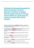 Test Bank for Pharmacotherapeutics for  Advanced Practice&colon; A Practical  Approach&period; 5th Edition&period; by Virginia  Poole Arcangelo&comma; Andrew M&period; Peterson&comma;  Veronica Wilbur&comma; Dr&period; Tep M&period; Kang&period; All  Chapters Covered&vert; 100&percnt; Verified  Answers&vert;