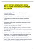 ARFF DRIVER OPERATOR EXAM QUESTIONS WITH 100&percnt; CORRECT ANSWERS 