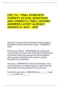 CSE 110 &ndash; FINAL EXAM WITH CORRECT ACTUAL QUESTIONS AND CORRECTLY WELL DEFINED ANSWERS LATEST ALREADY GRADED A&plus; 2025 &ndash; 2026
