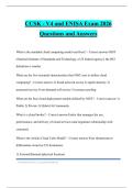 CCSK - V4 and ENISA Exam 2026 Questions and Answers