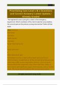 Prioritizing Care Level 1 & 2 Questions  and Correct Answers&sol; Latest Update &sol;  Already Graded