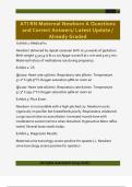 ATI RN Maternal Newborn A Questions  and Correct Answers&sol; Latest Update &sol;  Already Graded