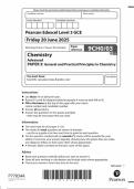 Pearson Edexcel A Level Chemistry Paper 3 2025 &lpar;9CH0&sol;03&colon; General and Practical Principles in Chemistry&rpar;