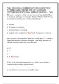 N216 - MED-SURG&period; COMPREHENSIVE EXAM QUESTIONS  WITH DETAILED VERIFIED AND 100&percnt; ACCURATE  ANSWERS BRAND NEW EXAM ALREADY GRADED A&plus; PASS