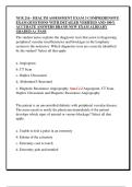 NUR 216 - HEALTH ASSESSMENT EXAM 3 COMPREHENSIVE  EXAM QUESTIONS WITH DETAILED VERIFIED AND 100&percnt;  ACCURATE ANSWERS BRAND NEW EXAM ALREADY  GRADED A&plus; PASS 