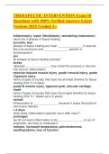 THERAPEUTIC INTERVENTION Exam 10 Questions with 100&percnt; Verified Answers Latest Versions 2025 Graded A&plus;