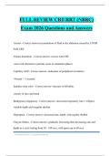 FULL REVIEW CRT&sol;RRT &lpar;NBRC&rpar; Exam 2026 Questions and Answers