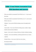 NBRC Exam Patient Assessment Exam 2026 Questions and Answers