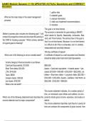 AAMS Module Quizzes &lpar;1-10&rpar; UPDATED ACTUAL Questions and CORRECT  Answers
