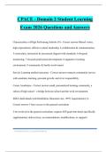 CPACE - Domain 2 Student Learning Exam 2026 Questions and Answers