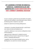ATI Learning Systems RN Medical-Surgical&colon; Cardiovascular and Hematology &vert; Exam Questions with Correct Answers &vert; 2025&sol;2026