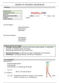 Samenvatting biochemie cel II - lipiden en cellulaire membranen