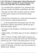 COUC 504 Quiz &num;3&colon; Demographic Cultural Dimensions & Native Americans and Quiz &num;4&colon; Sexual Orientation Test Assessments With 100&percnt; Solved Solutions Edition&period;