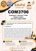 COM3706 Assignment 1 &lpar;COMPLETE ANSWERS&rpar; Semester 2 2026 - DUE August 2026