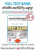 Test Bank for Essentials of Strategic Management The Quest for Competitive Advantage 5th Edition Gamble Complete All Chapters  QUESTIONS WITH CORRECT ANSWERS 2025&sol;2026 RATED A&plus;