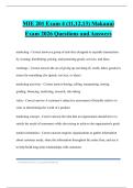 MIE 201 Exam 4 &lpar;11&comma;12&comma;13&rpar; Makanui Exam 2026 Questions and Answers