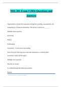 MIE 201 Exam 5 2026 Questions and Answers